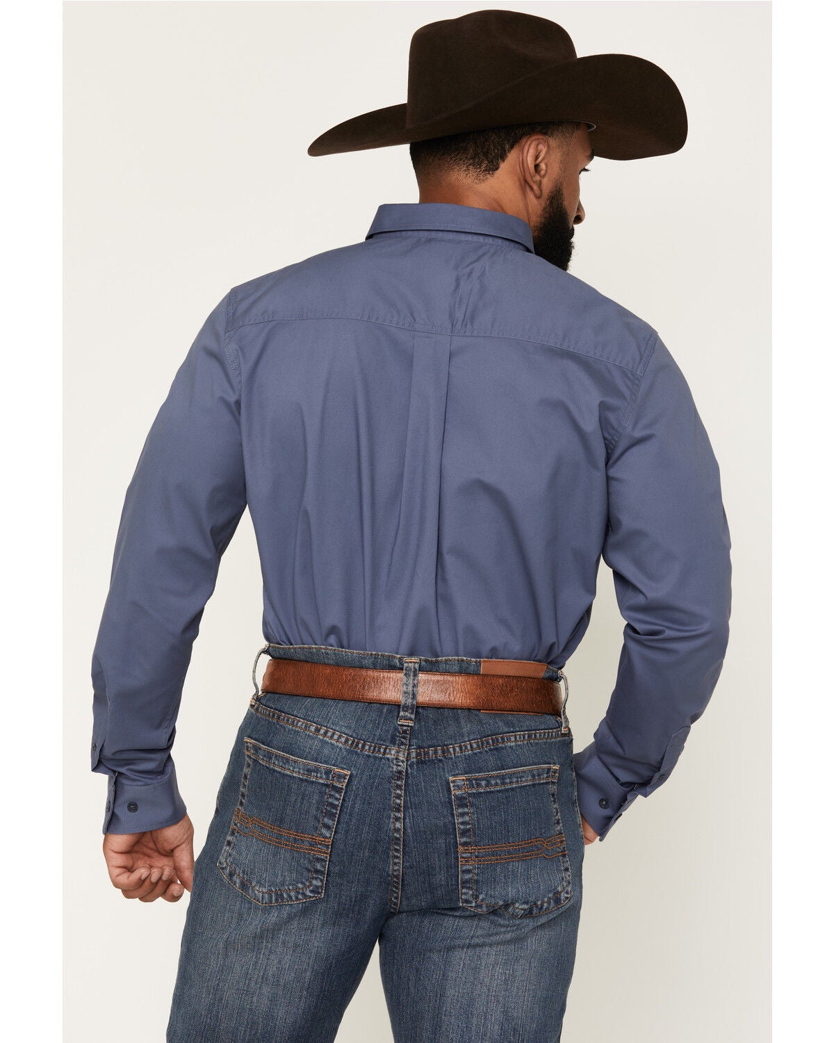 Image #4 - Cody James Men's Solid Long Sleeve Button-Down Stretch Western Shirt - Big, Slate, hi-res