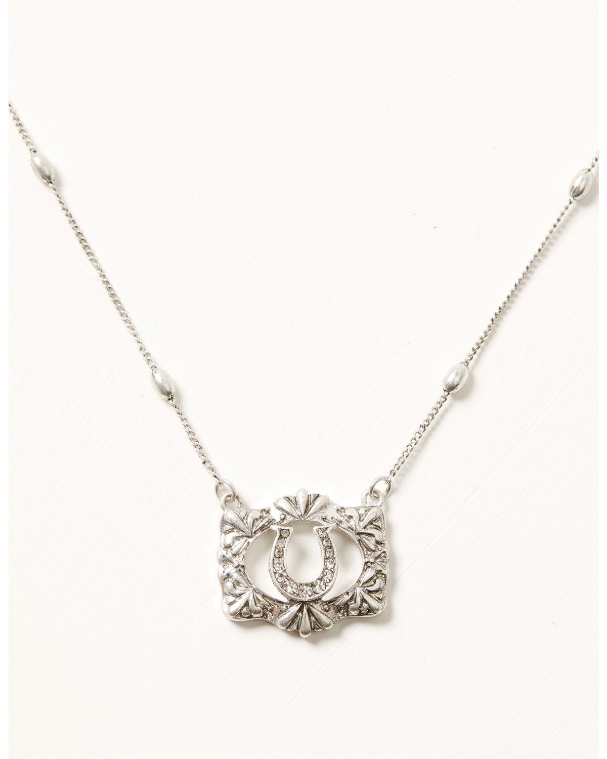 Image #2 - Lainey Wilson Women's Horseshoe Pendant Necklace, Silver, hi-res