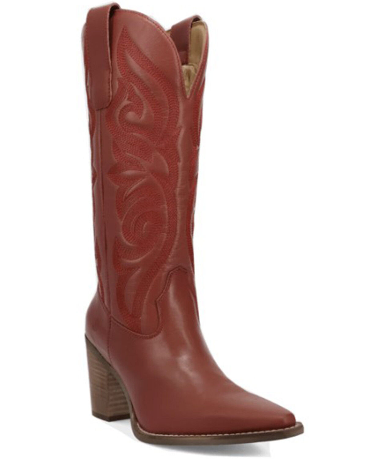 Image #1 - Dingo Women's Hensley Tall Western Boots - Round Toe, Red, hi-res