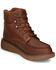 Justin Men's Rush Waterproof 6" Lace-Up Nano Non-Comp Wedge Work Boots - Moc Toe , Brown, hi-res