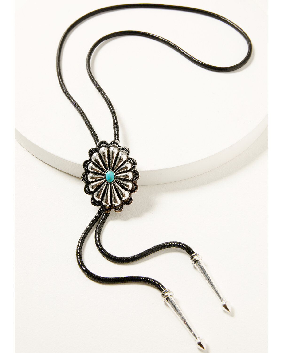 Image #1 - Shyanne Women's Concho Bolo Tie, Silver, hi-res