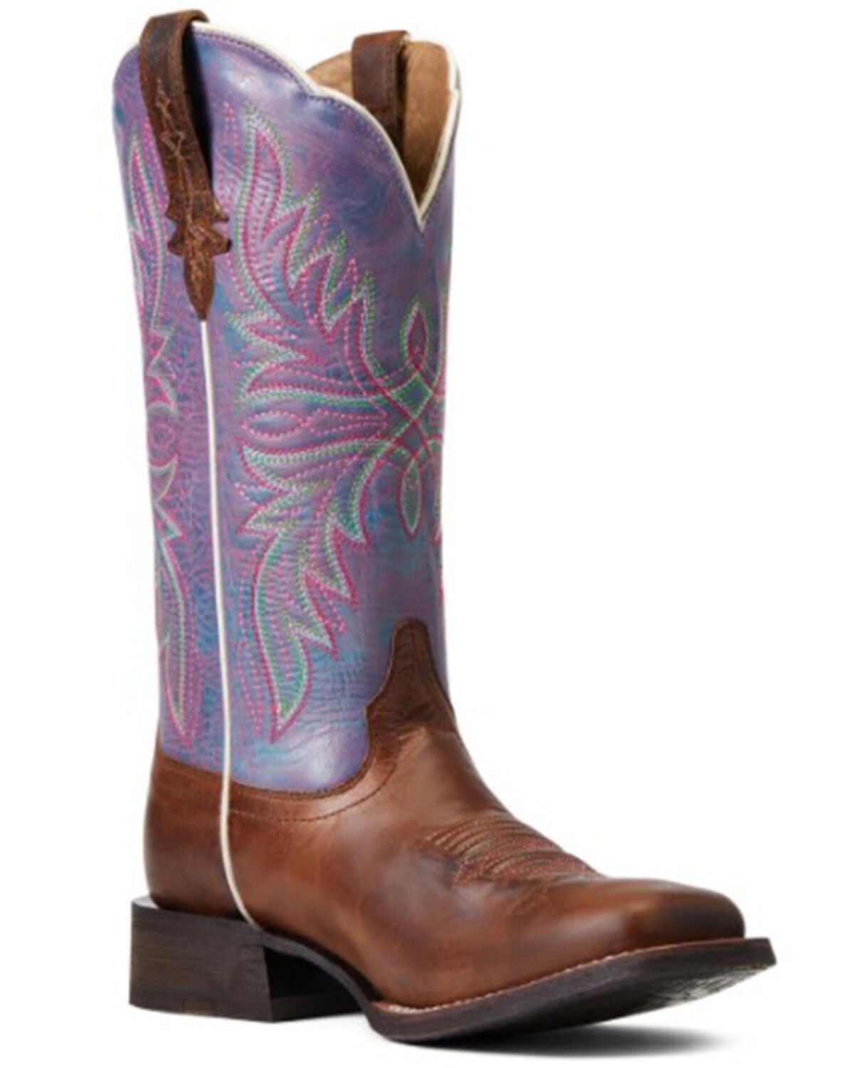 Ariat Women's Circuit Luna Western Boots - Broad Square Toe, Brown, hi-res