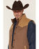 Image #2 - Rock & Roll Denim Men's Quilted Solid Waxed Canvas Vest, Khaki, hi-res