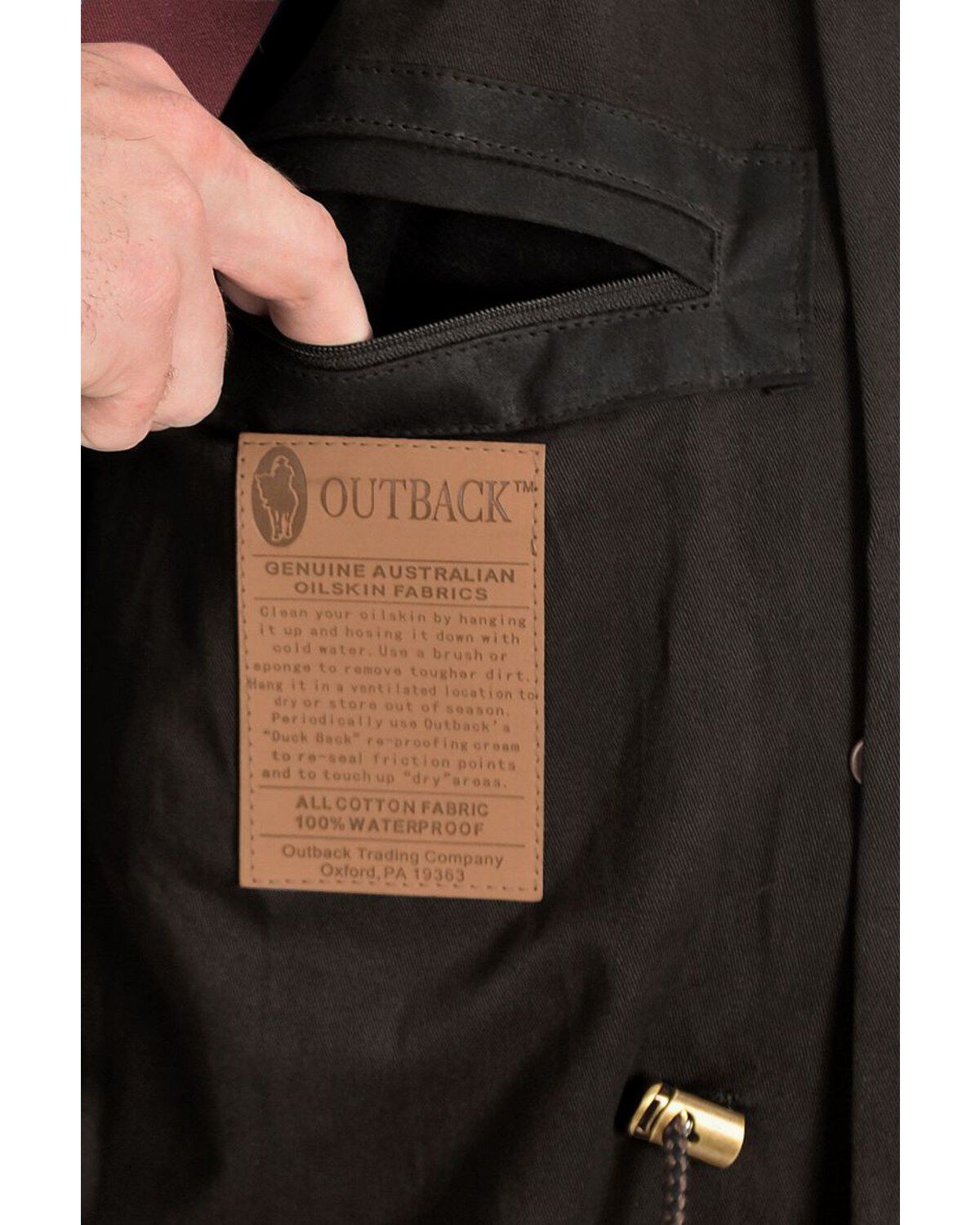 Image #4 - Outback Men's Low Ride Duster Coat, Black, hi-res
