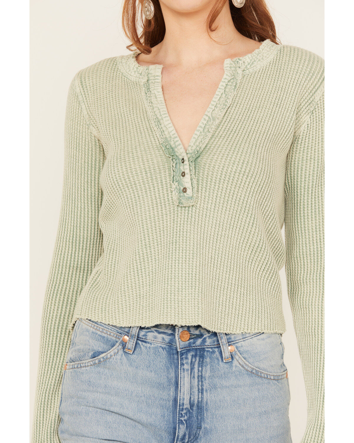 Image #3 - Free People Women's Colt Long Sleeve Top, Seafoam, hi-res