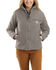 Image #1 - Carhartt Women's Taupe Washed Duck Sherpa-Lined Jacket - Plus, , hi-res