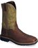 Justin Men's Stampede 11" Steel Toe Western Work Boots, Waxed Brn, hi-res