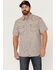 Image #1 - Moonshine Spirit Men's Sparky Medallion Geo Print Short Sleeve Snap Western Shirt, Burgundy, hi-res
