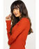 Image #5 - Red Label by Panhandle Women's Waffle Knit Top, Rust Copper, hi-res