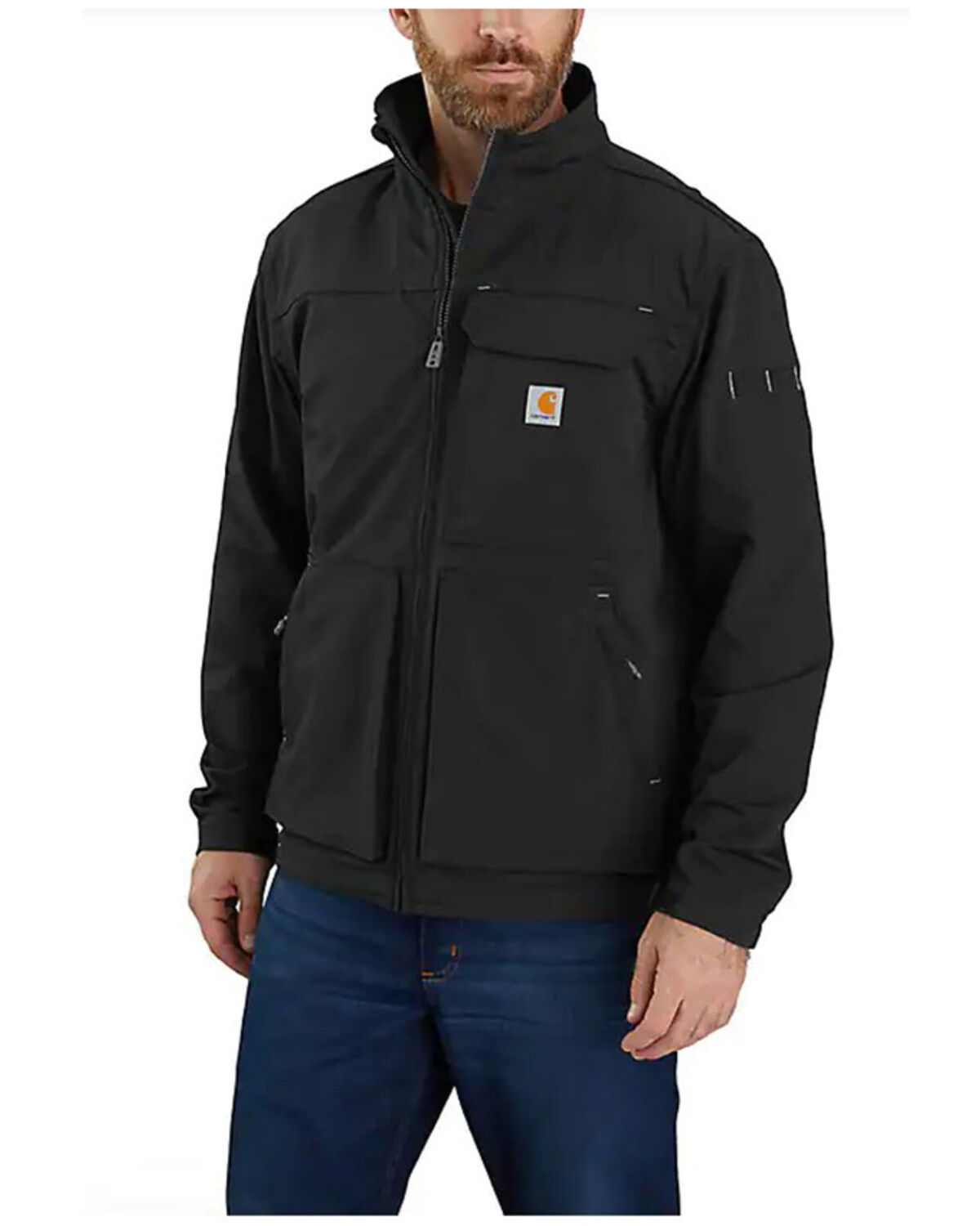 Image #1 - Carhartt Men's Super Dux Relaxed Fit Lightweight Zip-Front Work Jacket - Tall, Black, hi-res