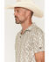 Image #2 - Cowboy Hardware Men's Hombre Skull Print Short Sleeve Snap Stretch Polo Shirt, Tan, hi-res