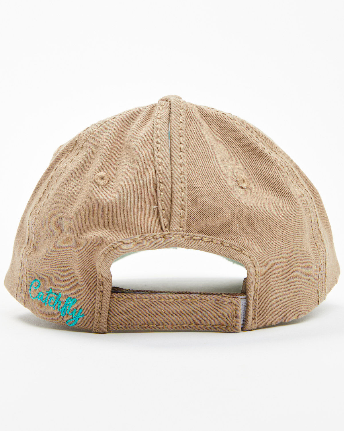 Image #4 - Catchfly Women's Southwestern Print Embroidered Distressed Ponytail Ball Cap, Multi, hi-res