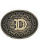 Image #1 - Montana Silversmiths Filigree Initial D Belt Buckle, Bronze, hi-res