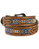 Image #2 - Nocona Men's Floral Beaded Western Belt, Tan, hi-res