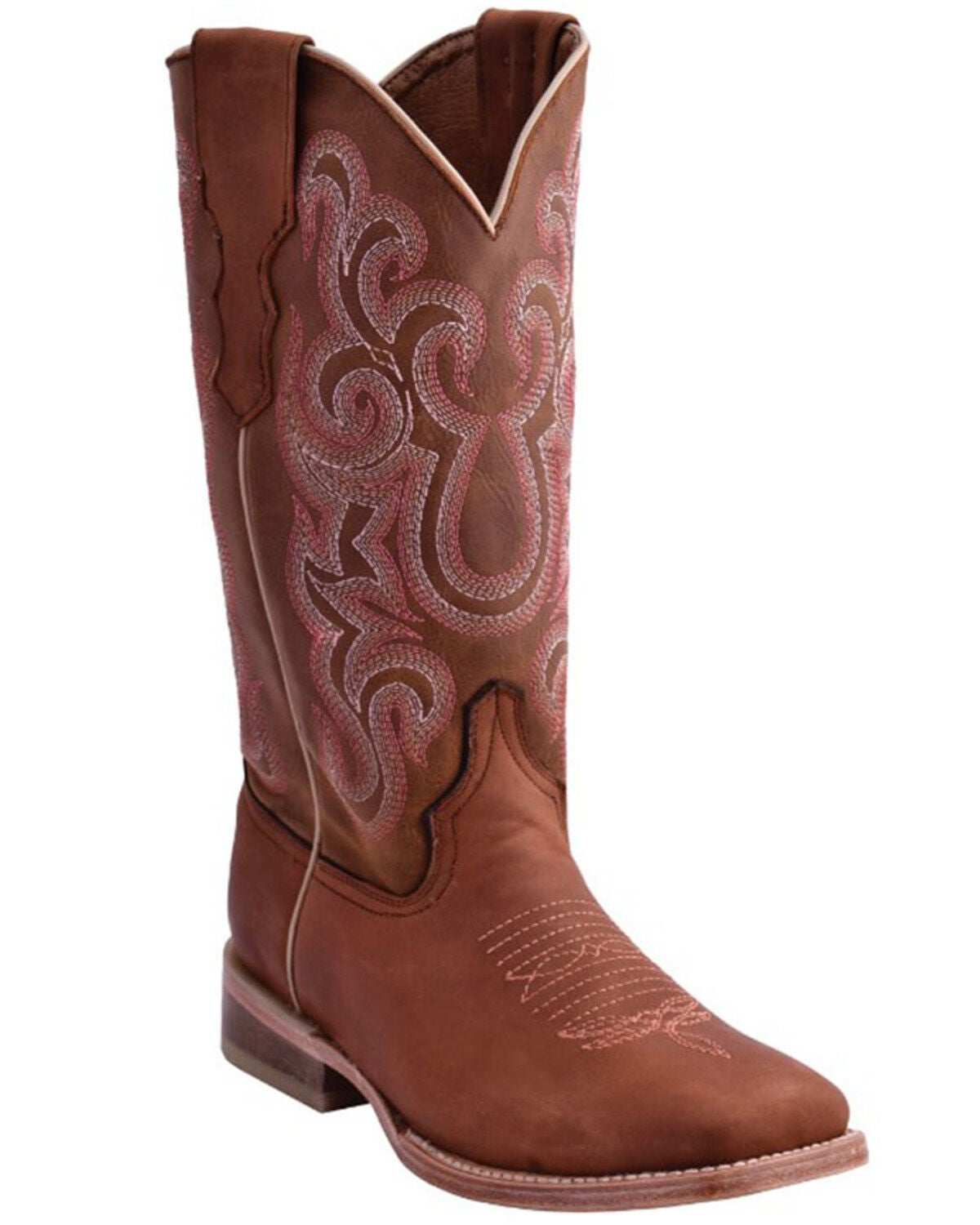 Ferrini Women's Maverick Western Boots - Broad Square Toe, Tan, hi-res