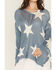 Image #3 - Rock & Roll Denim Women's Star Sweater, Blue, hi-res