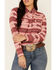 Ariat Women's R.E.A.L Adorable Red Serape Print Long Sleeve Western Core Shirt , Red, hi-res
