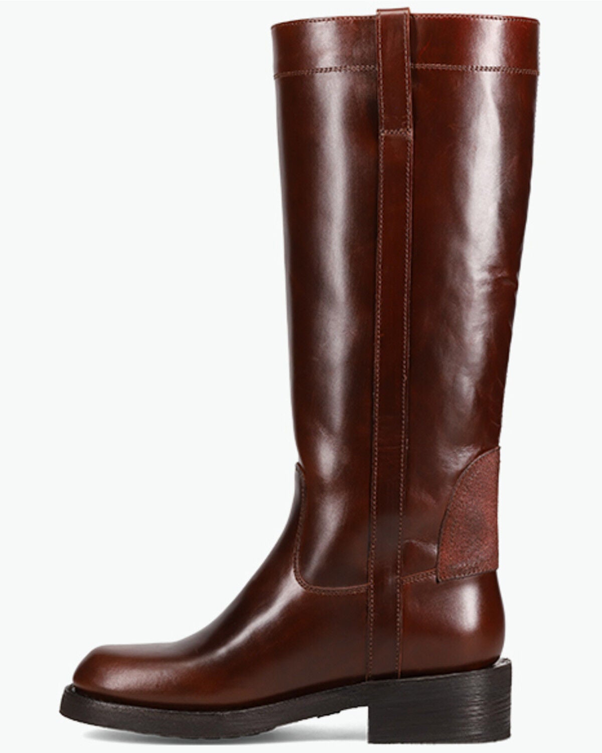 Image #3 - Frye Women's Viv Riding Boots - Round Toe, Red/brown, hi-res