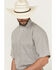 Image #2 - George Strait by Wrangler Men's Geo Print Short Sleeve Button-Down Stretch Western Shirt, Grey, hi-res
