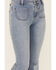 Image #2 - Shyanne Women's Luna Medium Wash High Rise Patch Pocket Flare Comfort Stretch Denim Jeans, Medium Wash, hi-res