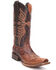 Image #1 - Circle G Women's Studded Western Boots - Square Toe, Black/brown, hi-res