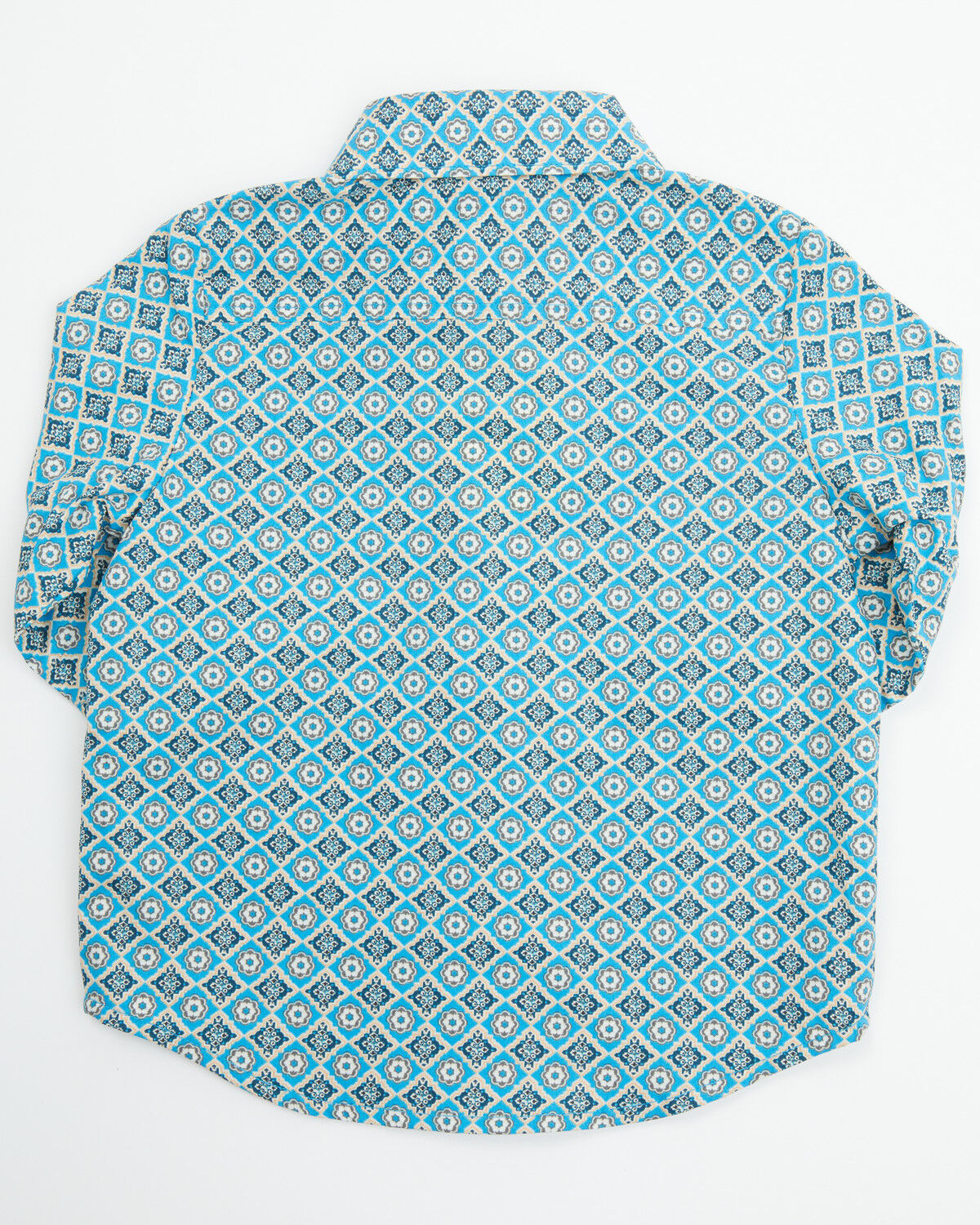 Image #3 - Cinch Infant Boys' Printed Long Sleeve Button-Down Western Shirt, Blue, hi-res