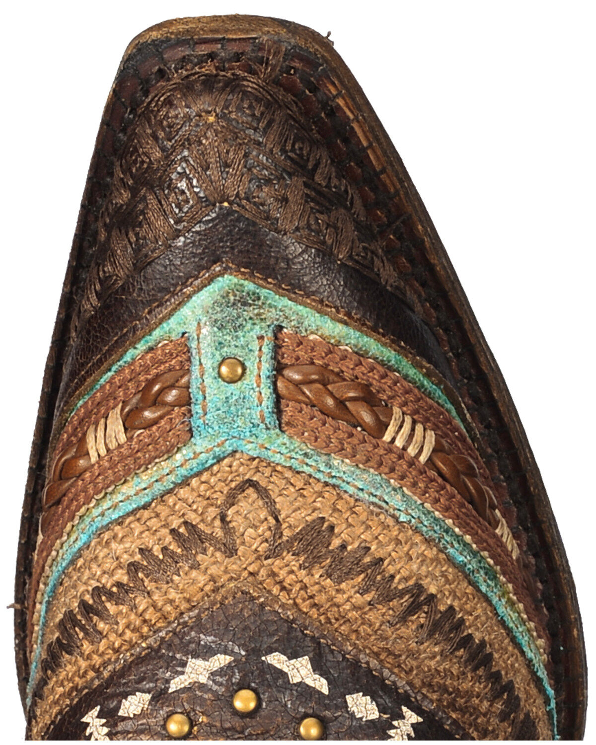 Image #6 - Corral Women's Embroidery and Studs Western Boots - Snip Toe, , hi-res