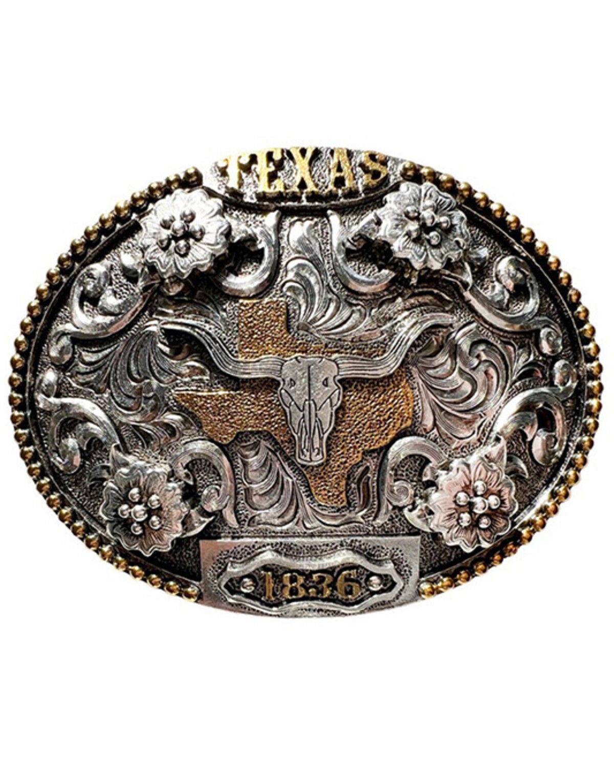 Cody James Men's Texas 1836 Long Horn Buckle, Multi, hi-res