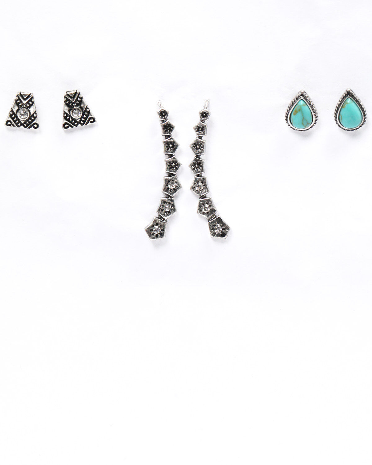 Image #1 - Shyanne Women's Emma Rae 3 Piece Ear Crawler Set, Silver, hi-res