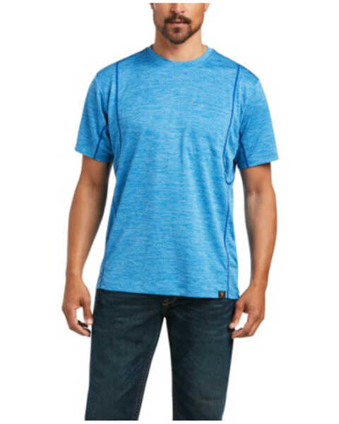 Ariat Men's Rebar Revolt Athletic Fit Work Pocket T-Shirt , Blue, hi-res