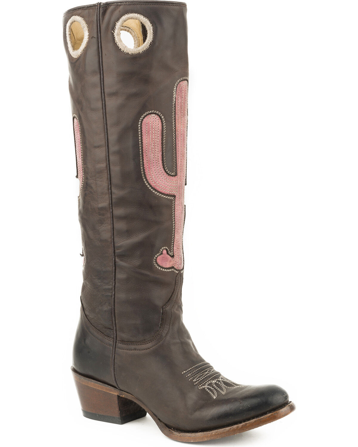 Image #1 - Stetson Women's Brown Taylor Embroidered Boots - Round Toe, Brown, hi-res