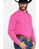 Image #3 - Wrangler Men's Tough Enough To Wear Pink Geo Print Long Sleeve Western Shirt , , hi-res
