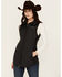 Image #1 - Columbia Women's Mix It Around Long Zip-Up Vest, Black, hi-res
