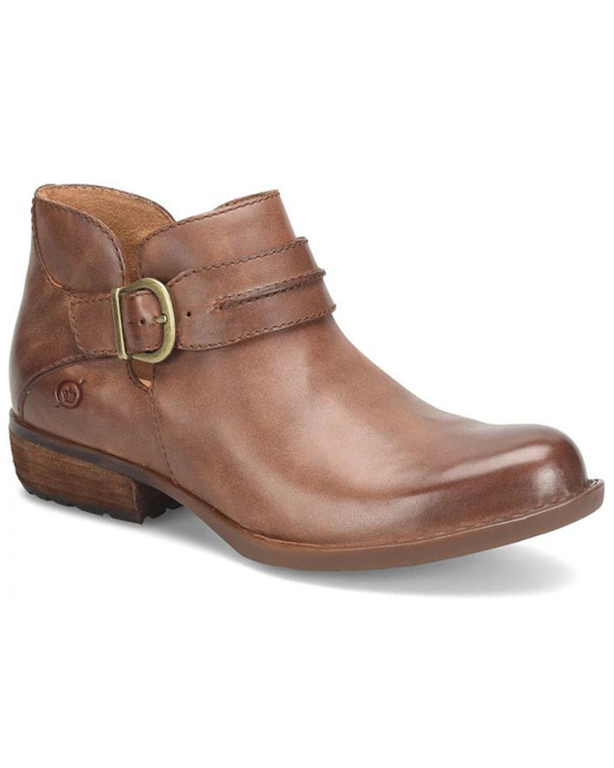 Born Women's Katie Booties - Round Toe, Brown, hi-res