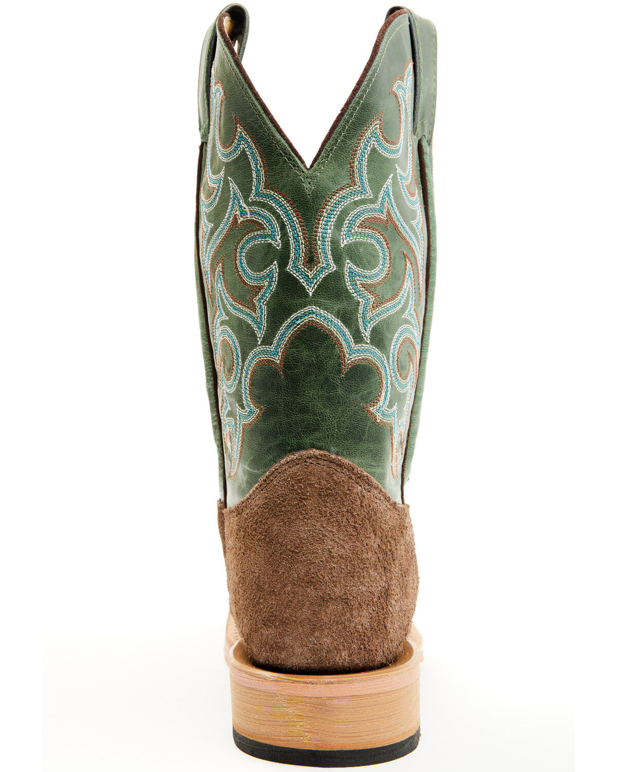 Image #5 - Justin Men's Fergus Roughout Western Boots - Square Toe, Chocolate, hi-res