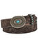 Image #1 - Shyanne Women's Tan Floral Print Leather Belt , Tan, hi-res