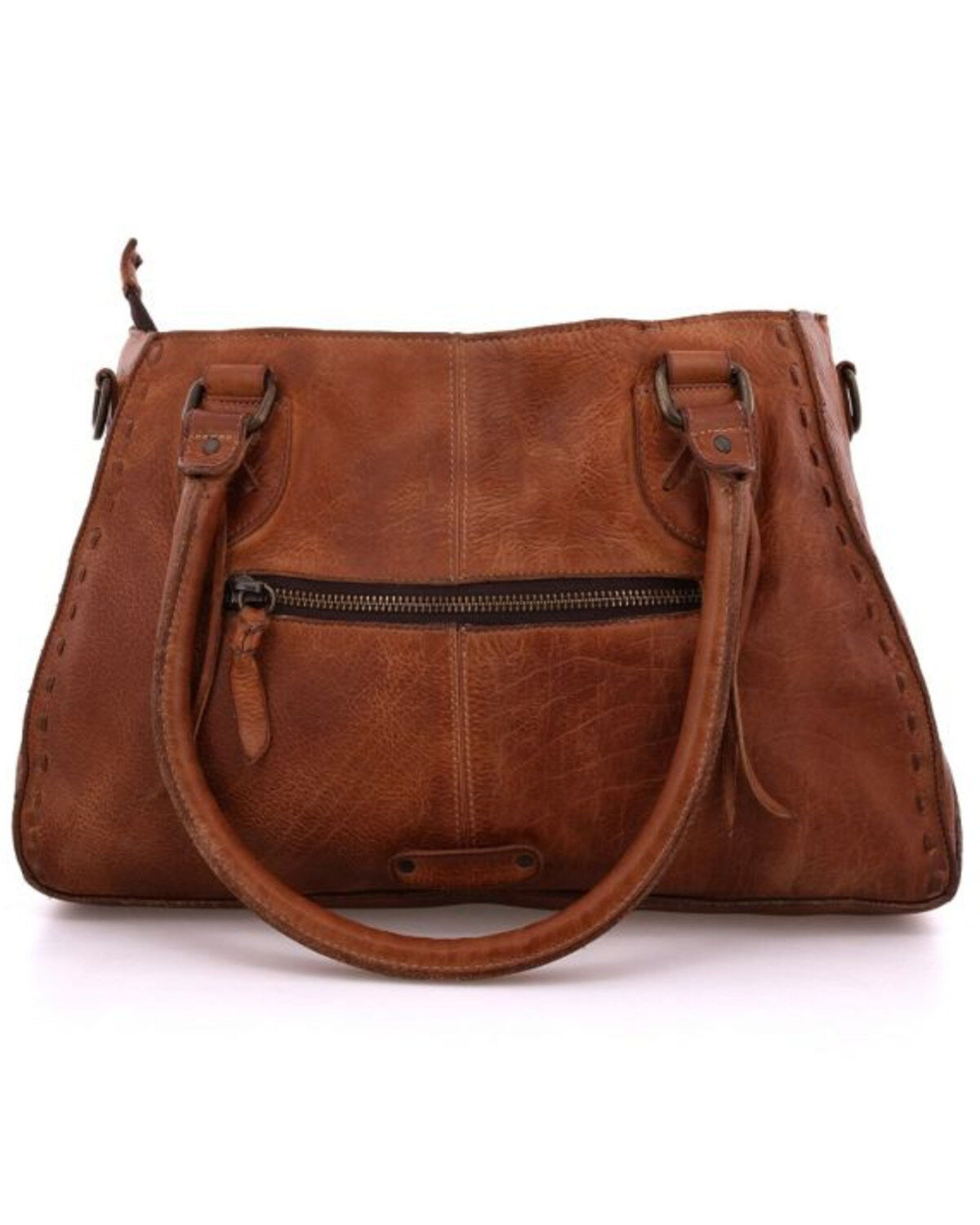 Image #3 - Bed Stu Women's Rockababy Leather Satchel Bag, Tan, hi-res
