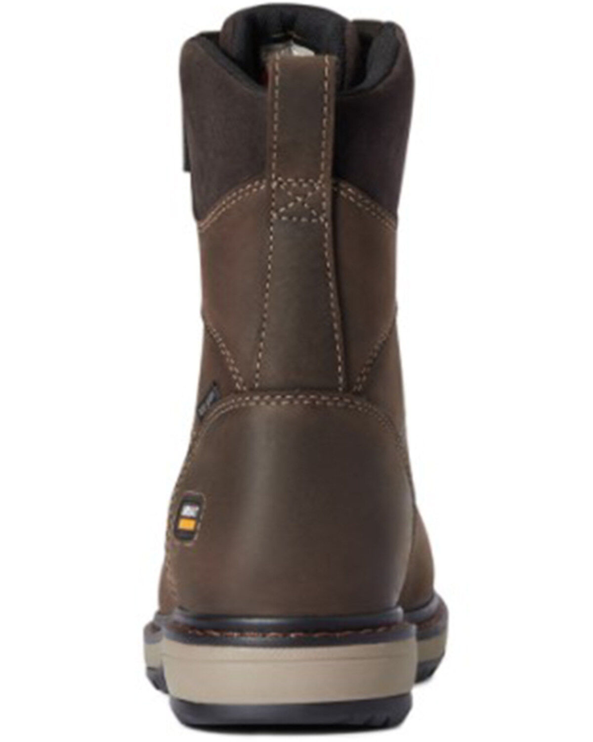 Image #3 - Ariat Women's Dark Brown Riveter 8" H20 400G CSA Glacier Grip Work Boot - Round Toe, Brown, hi-res