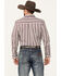 Image #4 - RANK 45® Men's Railroad Geo Print Long Sleeve Button-Down Western Shirt, Grape, hi-res