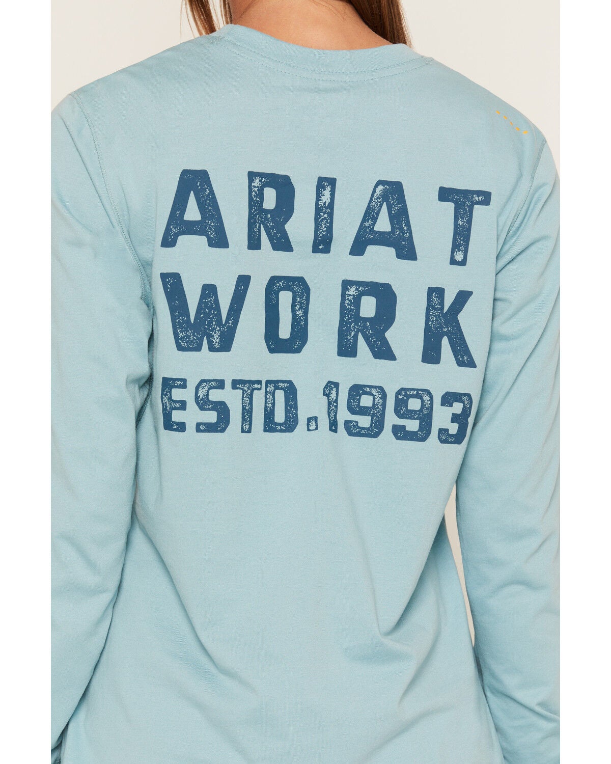 Image #4 - Ariat Women's Workman EST 1993 Long Sleeve Work T-Shirt, Turquoise, hi-res