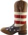 Image #3 - Roper American Flag Western Boots - Square Toe, Blue, hi-res