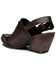 Image #3 - Golo Women's Billy Jean Buckle Western Mules - Snip Toe, Dark Brown, hi-res