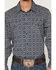 Image #3 - Gibson Trading Co Men's Moroccan Mood Medallion Print Long Sleeve Snap Western Shirt, Navy, hi-res