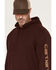 Image #2 - Carhartt Men's FR Force&reg; Midweight Logo Hooded Sweatshirt, Wine, hi-res