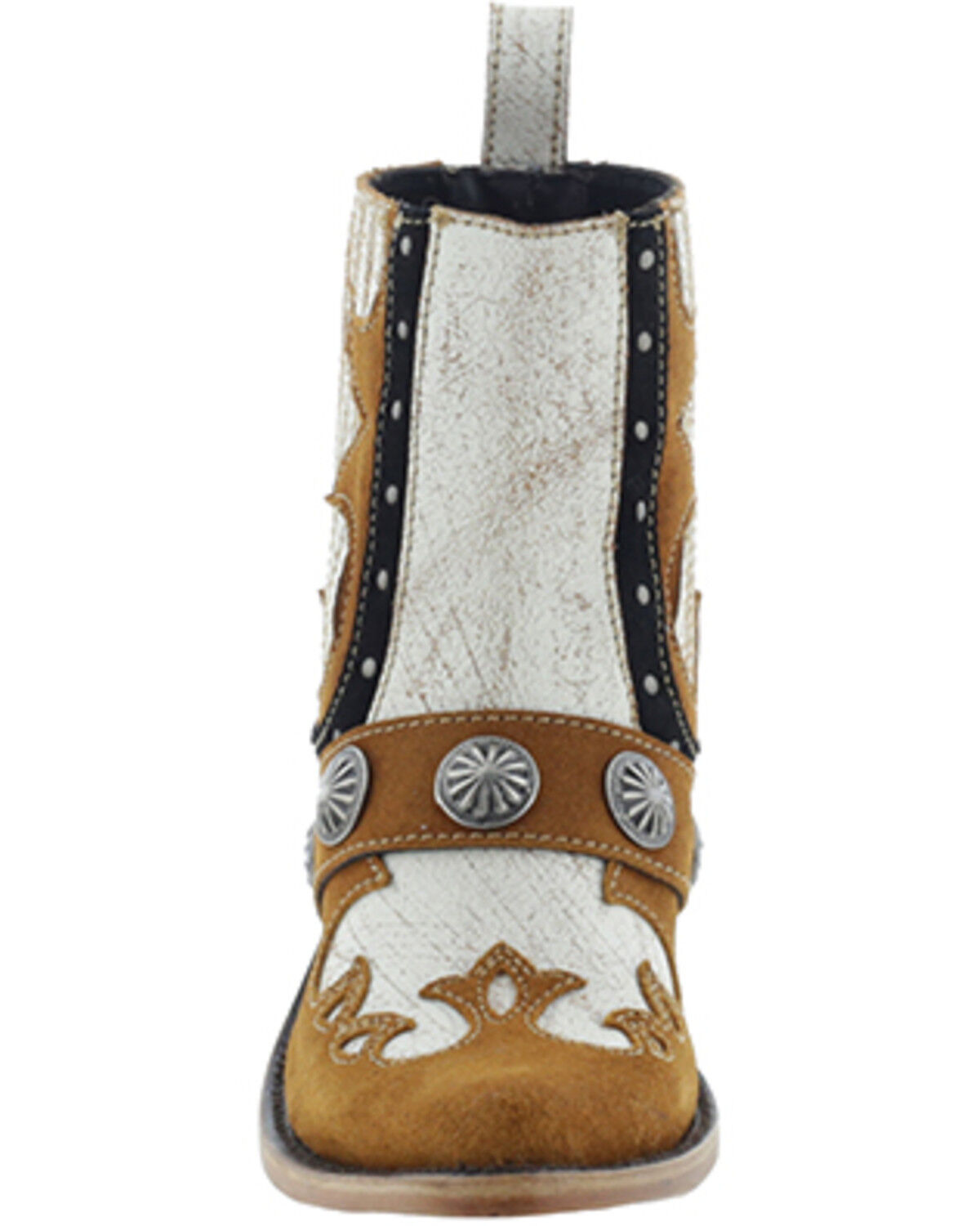 Image #4 - Liberty Black Women's Cobre Alejandra Concho Western Booties - Round Toe, White, hi-res