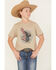 Image #1 - Cody James Boys' Hit Strong And Brave Short Sleeve Graphic T-Shirt, Tan, hi-res