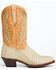 Image #2 - Dan Post Women's Queretaro Exotic Seabass Western Boots - Square Toe, Oryx, hi-res