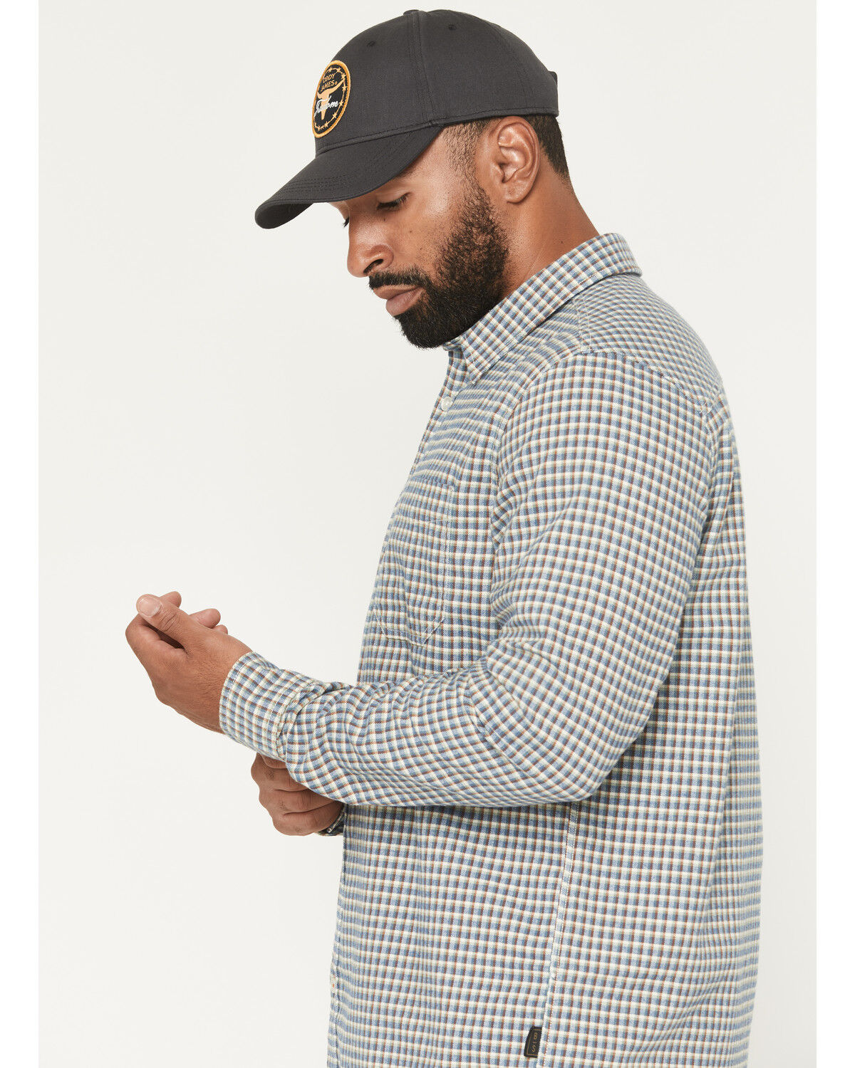 Image #2 - Brothers and Sons Men's Turnpike Plaid Print Long Sleeve Button-Down Flannel Shirt, Cream, hi-res