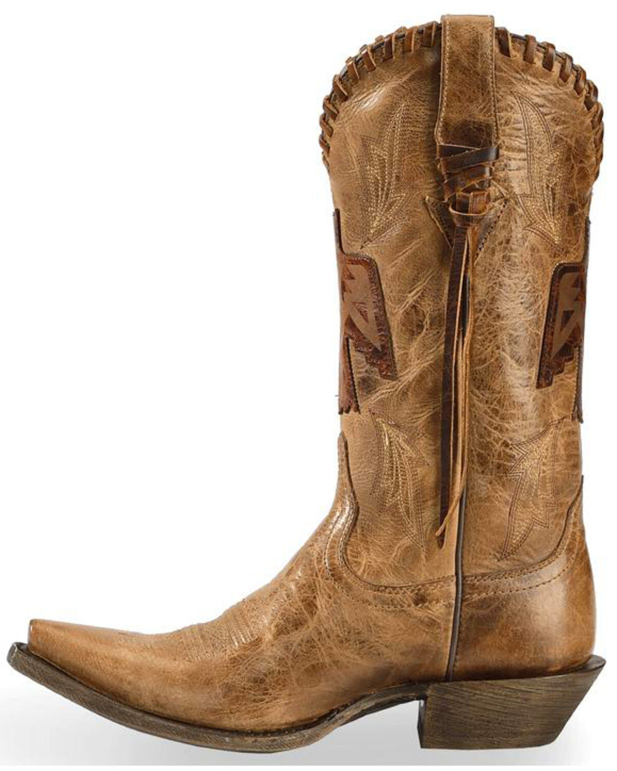 Image #3 - Ariat Women's Tan Thunderbird Overlay Cowgirl Boots - Snip Toe, , hi-res
