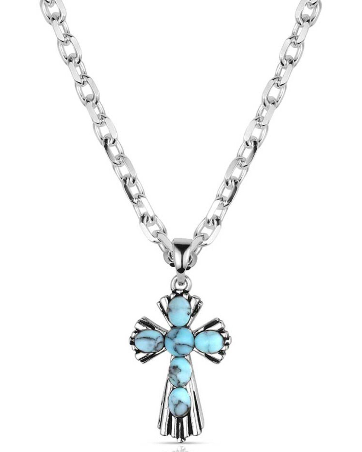 Image #1 - Montana Silversmiths Women's Cross Necklace, Silver, hi-res